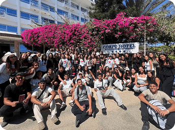 Group photo at Corfu Hotel Cyprus